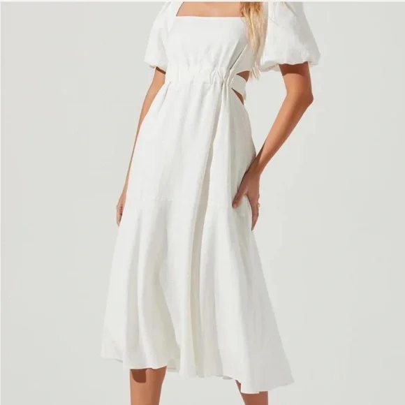 Nordstrom | Dresses | Nordstrom Astr White Linen Dress | Poshmark